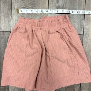 Source Unknown High-Waist Corduroy Shorts in Rose